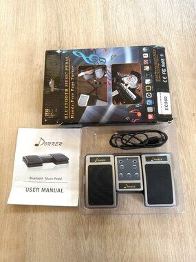 Donner Wireless Page Turner Pedal Bluetooth for Tablets, Phones, PC Hands Free